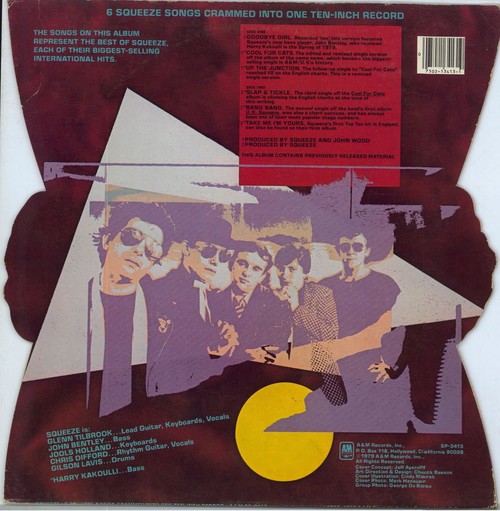 Squeeze 6 Squeeze Songs Crammed Into One 10" Record US 10" vinyl single (10 inch record) 075021341319