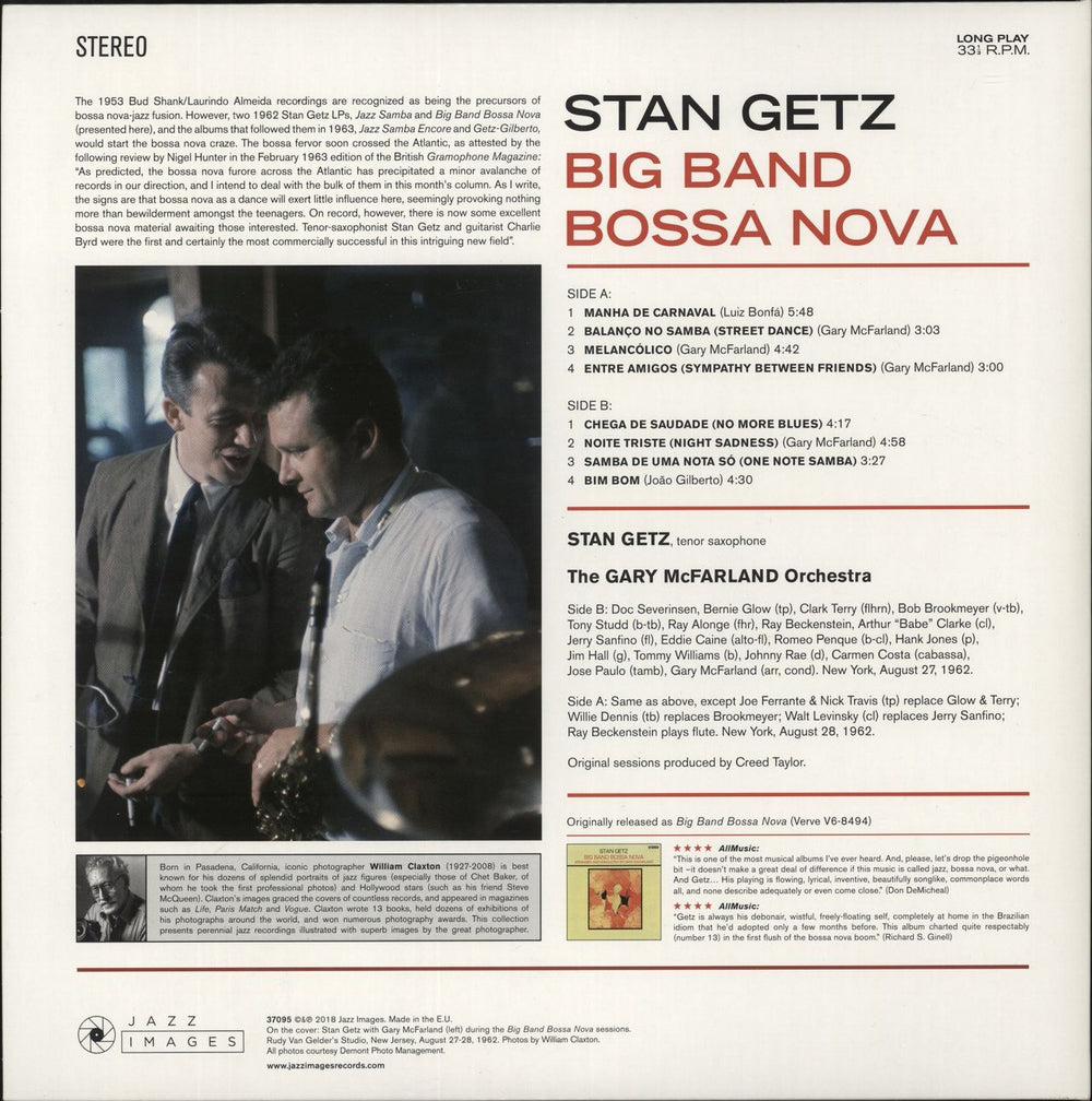 Stan Getz Big Band Bossa Nova UK vinyl LP album (LP record)