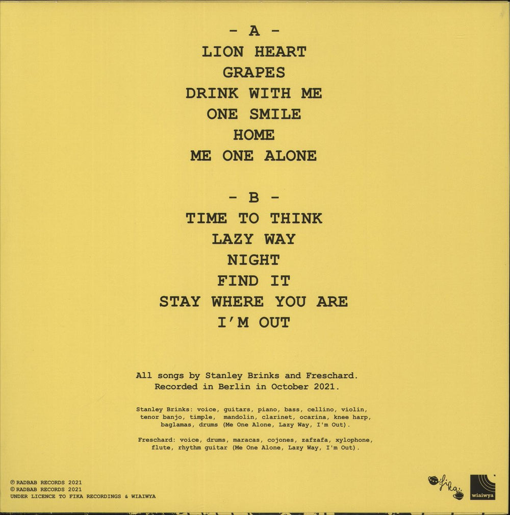 Stanley Brinks Lion Heart - Yellow Vinyl German vinyl LP album (LP record) 5057805778066