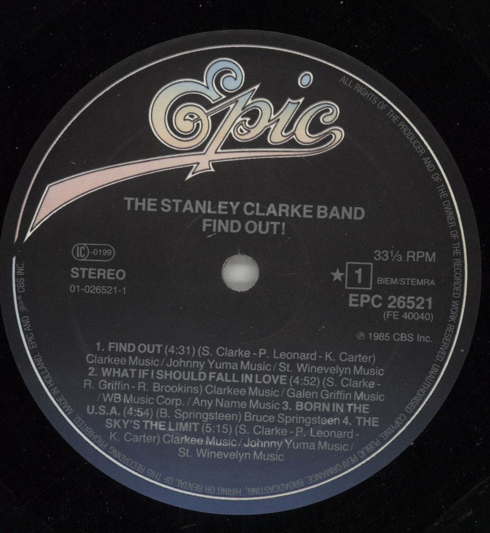 Stanley Clarke Find Out! Dutch vinyl LP album (LP record) SC8LPFI780116