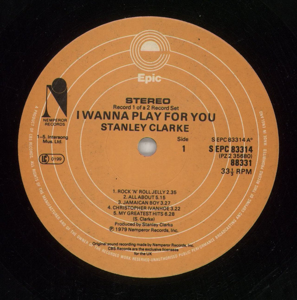 Stanley Clarke I Wanna Play For You - 1st + Insert UK 2-LP vinyl record set (Double LP Album) SC82LIW313952