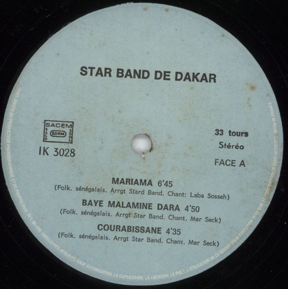 Star Band De Dakar Star Band De Dakar Vol. 9 African vinyl LP album (LP record) 93QLPST880703