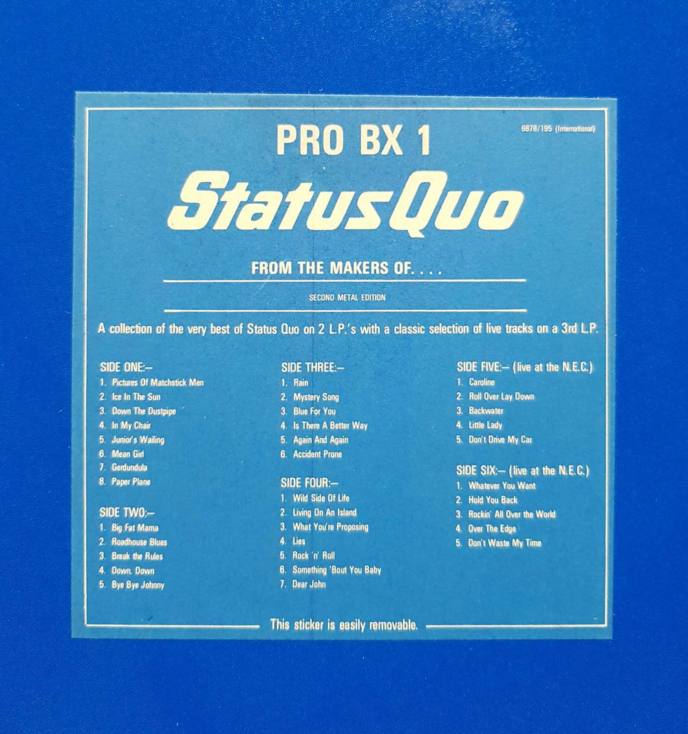 Status Quo From The Makers Of... - 2nd UK Vinyl Box Set
