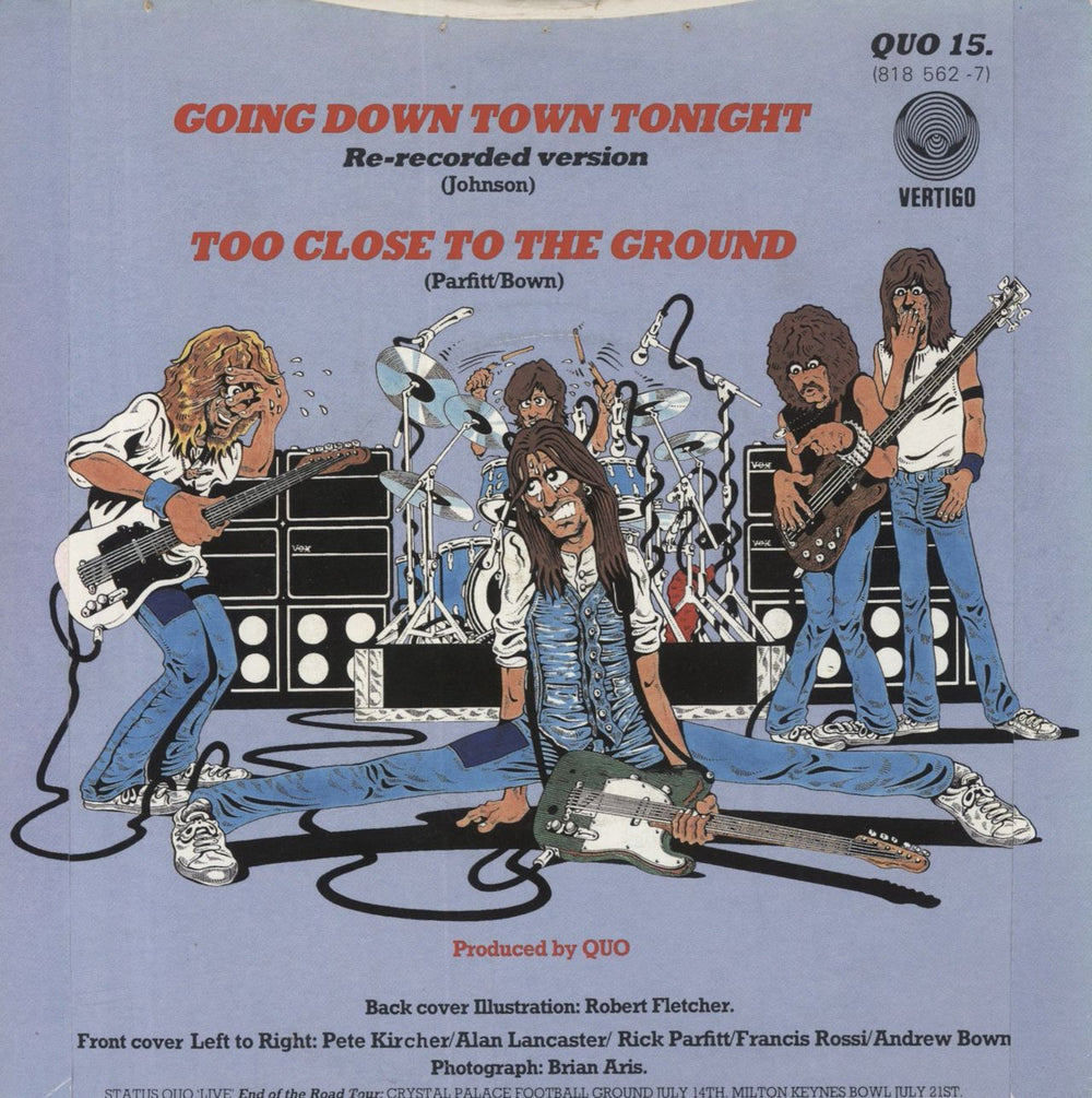 Status Quo Going Down Town Tonight UK 7" vinyl single (7 inch record / 45)