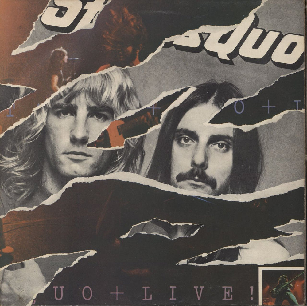 Status Quo Live + Inners UK 2-LP vinyl record set (Double LP Album) 6641580