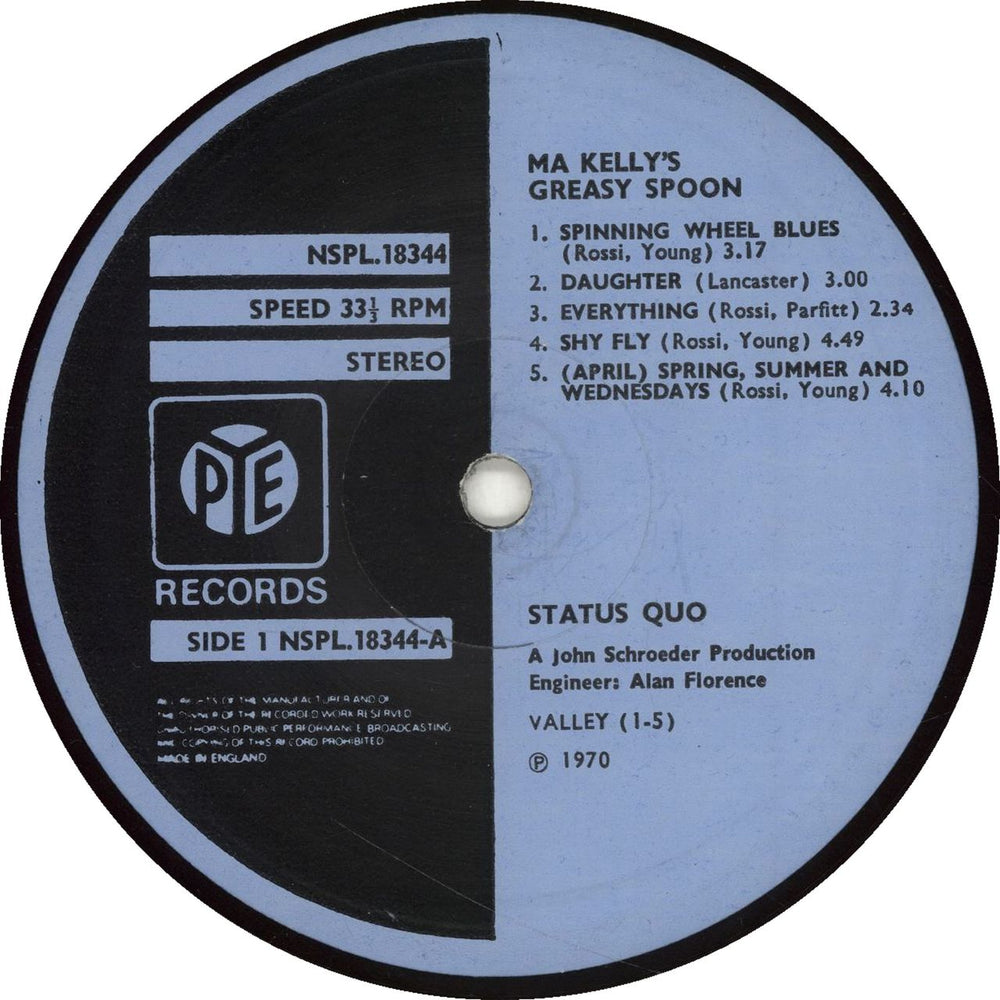 Status Quo Ma Kelly's Greasy Spoon - 2nd - VG UK vinyl LP album (LP record) QUOLPMA701146