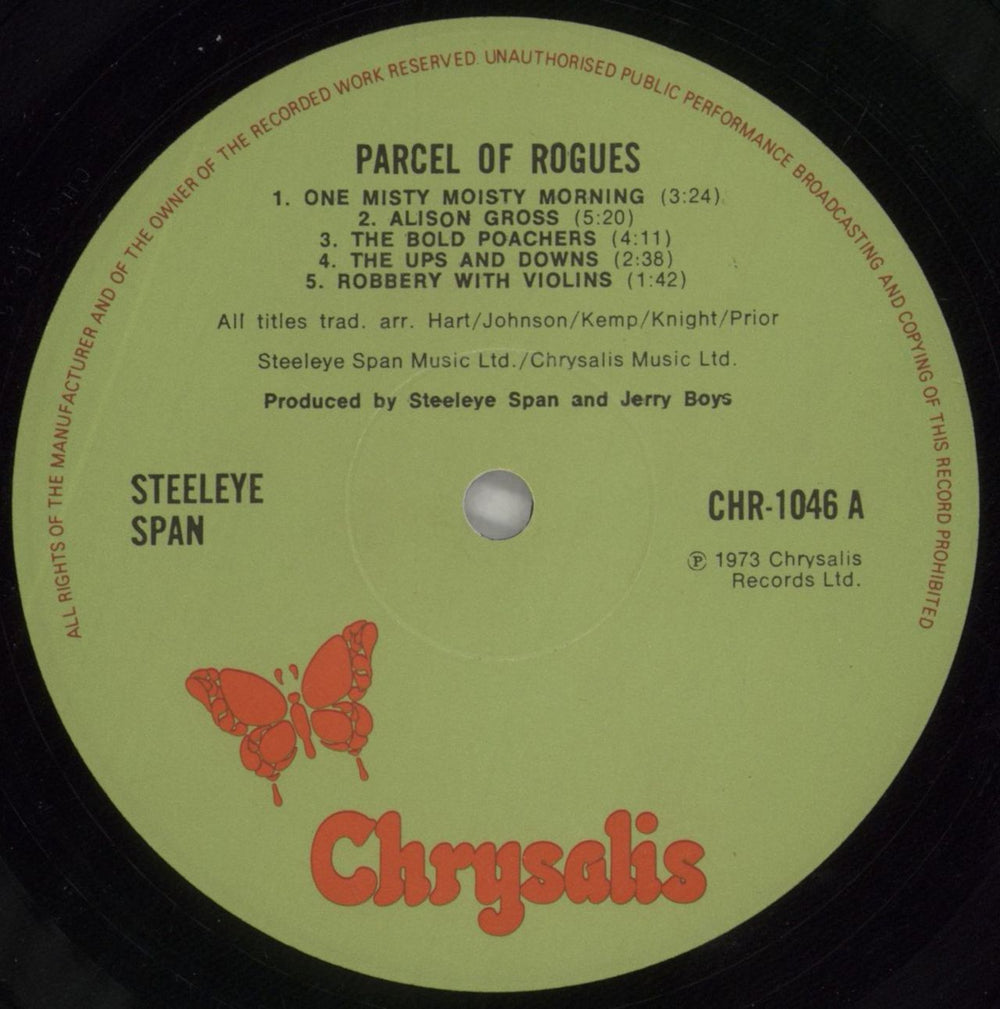 Steeleye Span Parcel Of Rogues + Lyric Insert UK vinyl LP album (LP record) SSPLPPA860493