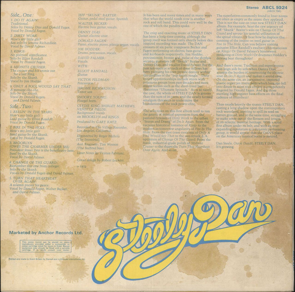 Steely Dan Can't Buy A Thrill - 5th UK vinyl LP album (LP record)