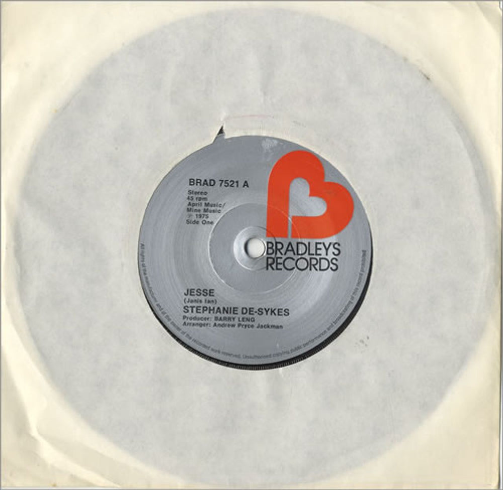 Stephanie De-Sykes Jesse UK 7" vinyl single (7 inch record / 45) BRAD7521