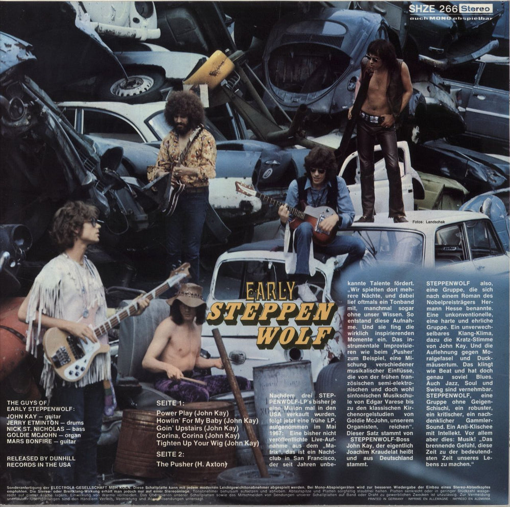 Steppenwolf Early Steppenwolf German vinyl LP album (LP record)