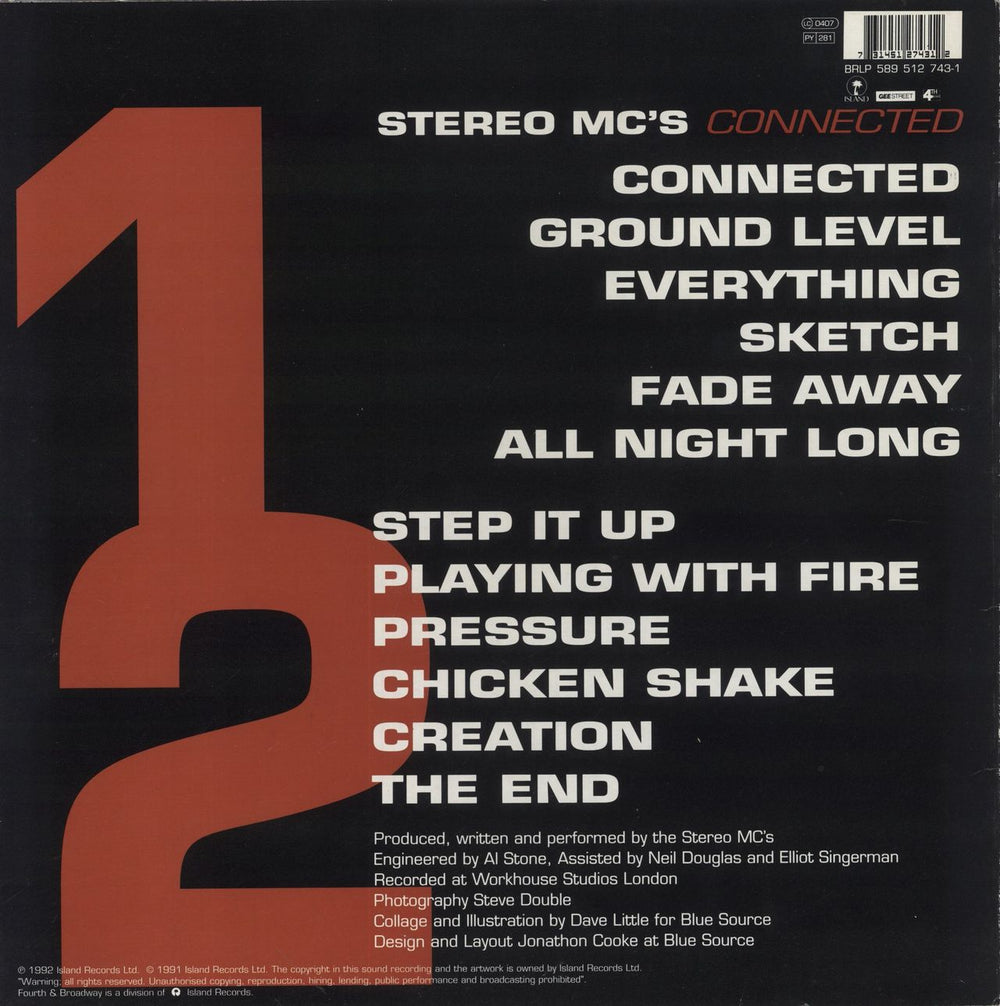 Stereo MCs Connected UK vinyl LP album (LP record) 731451274312