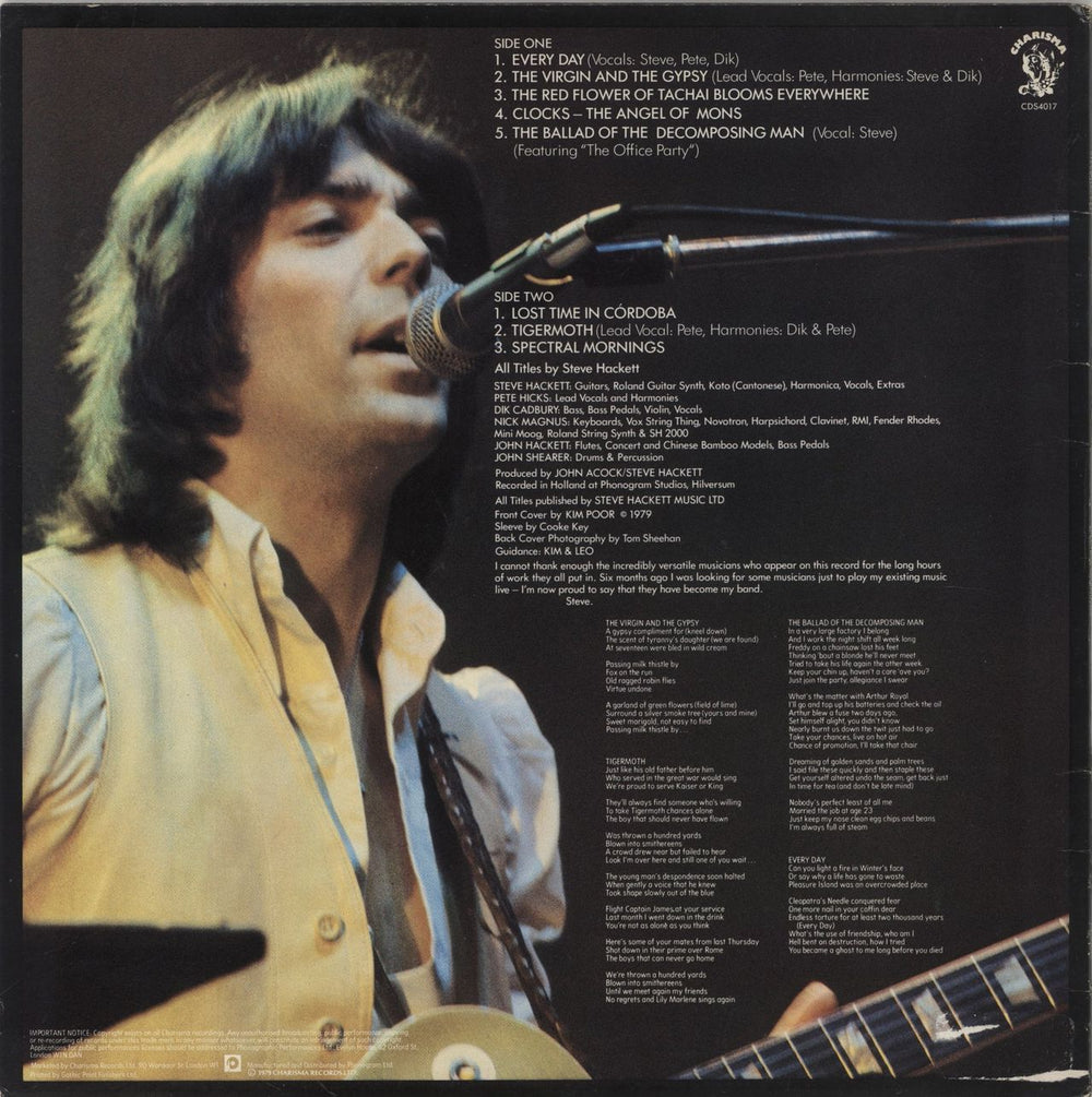 Steve Hackett Spectral Mornings - 2nd UK vinyl LP album (LP record)