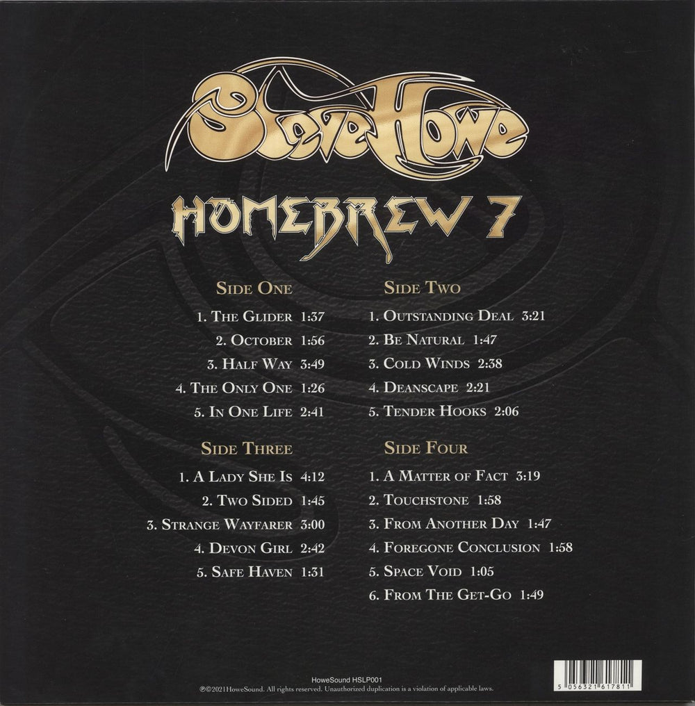 Steve Howe Homebrew 7 UK 2-LP vinyl record set (Double LP Album) 5056321617811