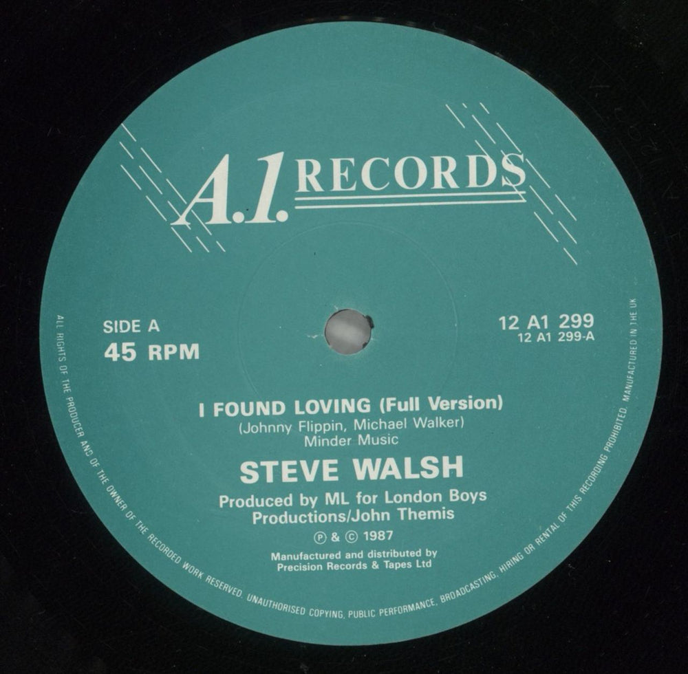 Steve Walsh I Found Lovin' UK 12" vinyl single (12 inch record / Maxi-single) UVE12IF676891