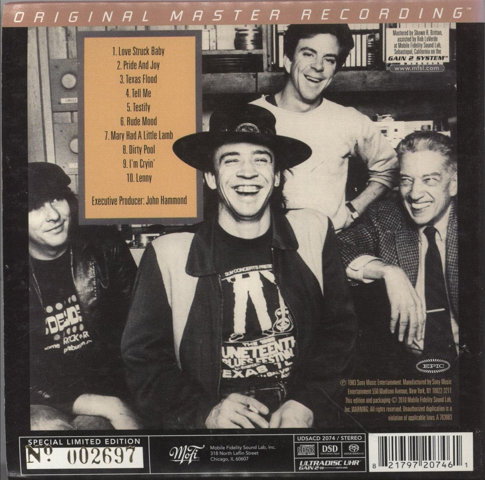 Stevie Ray Vaughan Texas Flood US super audio CD SACD 821797207461