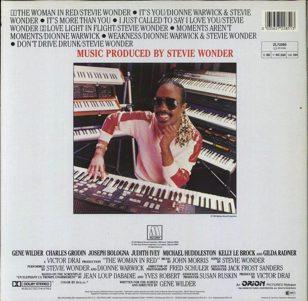 Stevie Wonder The Woman In Red German vinyl LP album (LP record) 035627228513