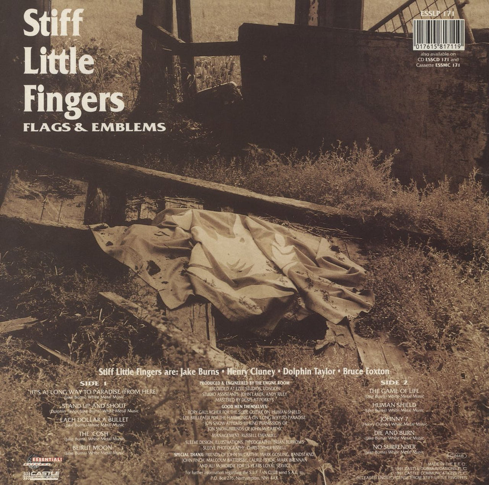 Stiff Little Fingers Flags & Emblems UK vinyl LP album (LP record) 5017615817119