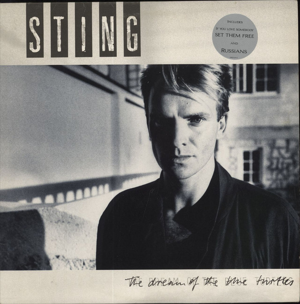 Sting The Dream Of The Blue Turtles - Hype-Stickered & Promo Stamped UK vinyl LP album (LP record) DREAM1