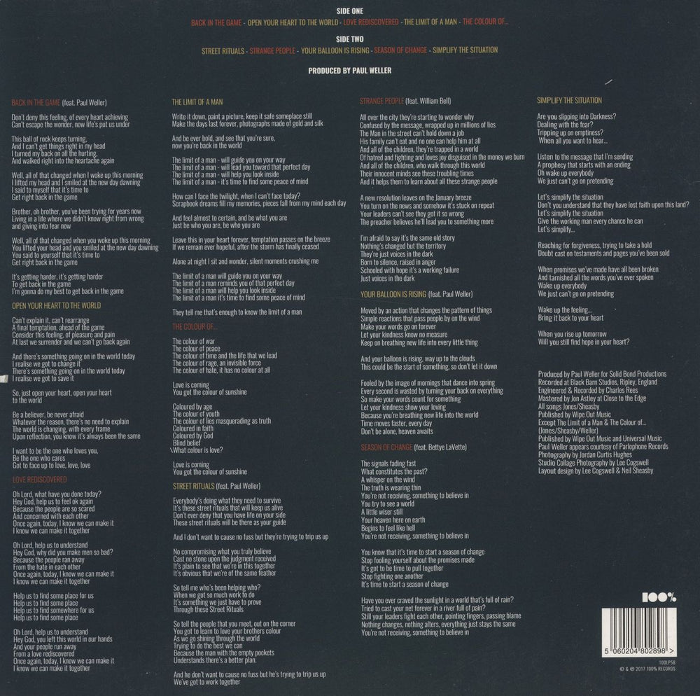 Stone Foundation Street Rituals UK vinyl LP album (LP record) 5060204802898