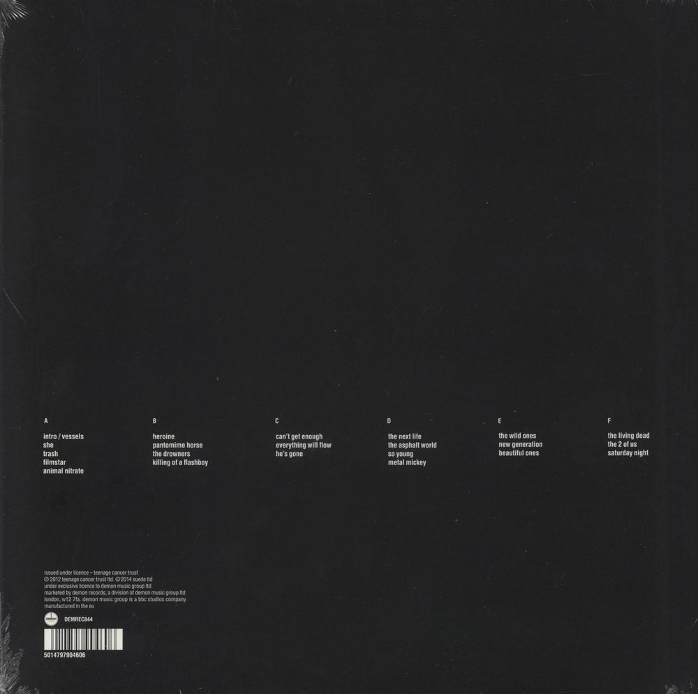 Suede Royal Albert Hall, 24 March 2010 - 180gm Clear Vinyl UK 3-LP vinyl record set (Triple LP Album) 5014797904606