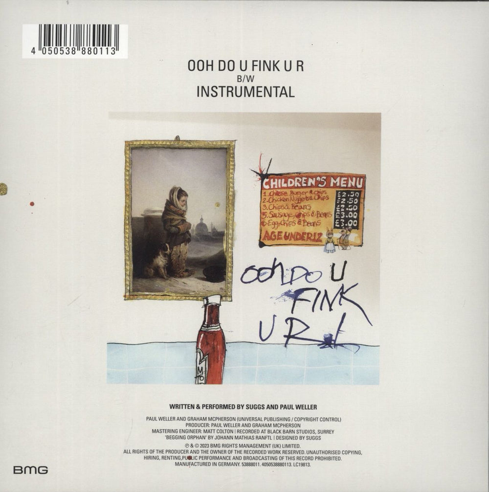 Suggs & Paul Weller Ooh Do U Fink U R - Picture Disc Edition - RSD 2023 - Shrink UK 7" vinyl picture disc (7 inch picture disc single) 4050538880113