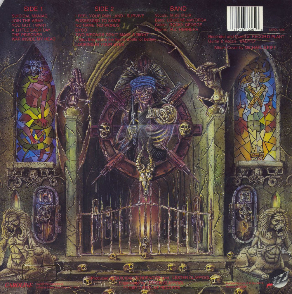 Suicidal Tendencies Join The Army - 1st US vinyl LP album (LP record) 017046133616