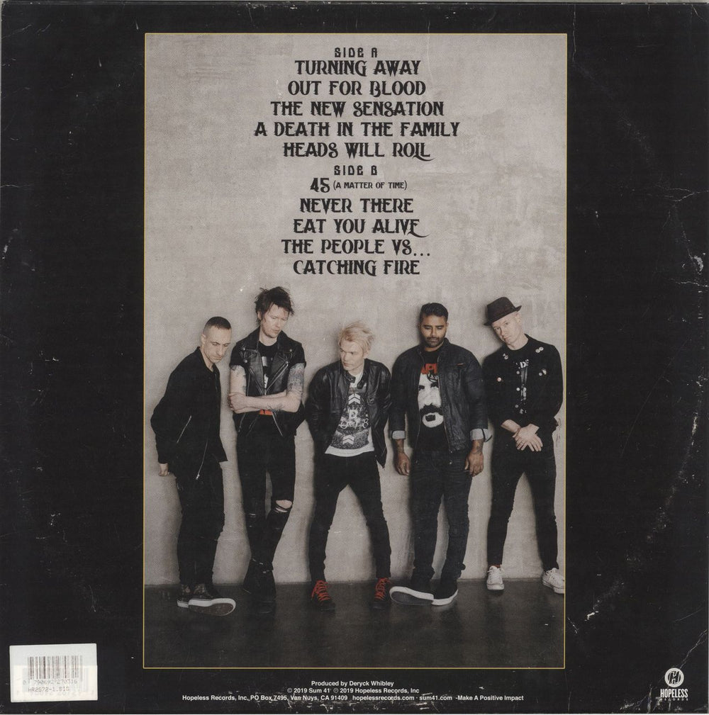 Sum 41 Order In Decline - Yellow Vinyl - Autographed UK vinyl LP album (LP record)