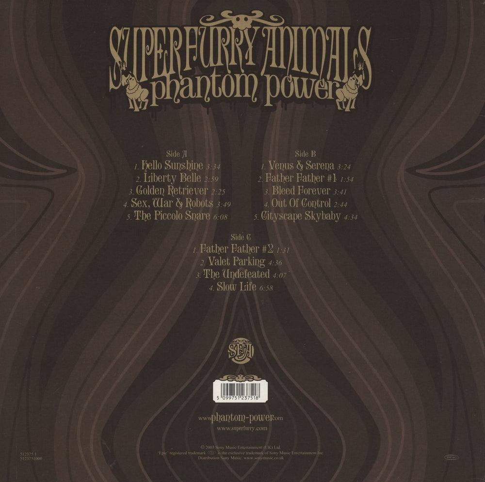 Super Furry Animals Phantom Power UK 2-LP vinyl record set (Double LP Album) 5099751237518