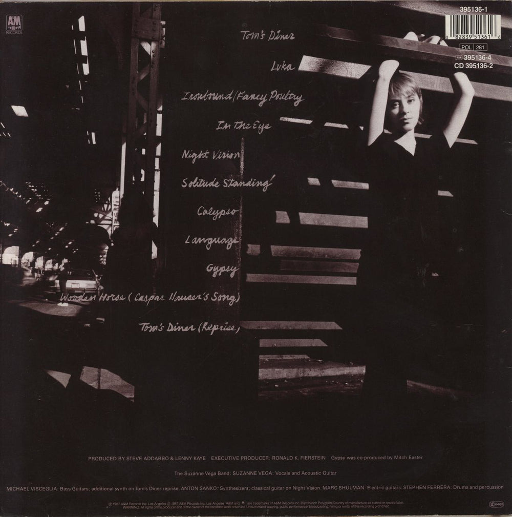 Suzanne Vega Solitude Standing German vinyl LP album (LP record) 082839513616