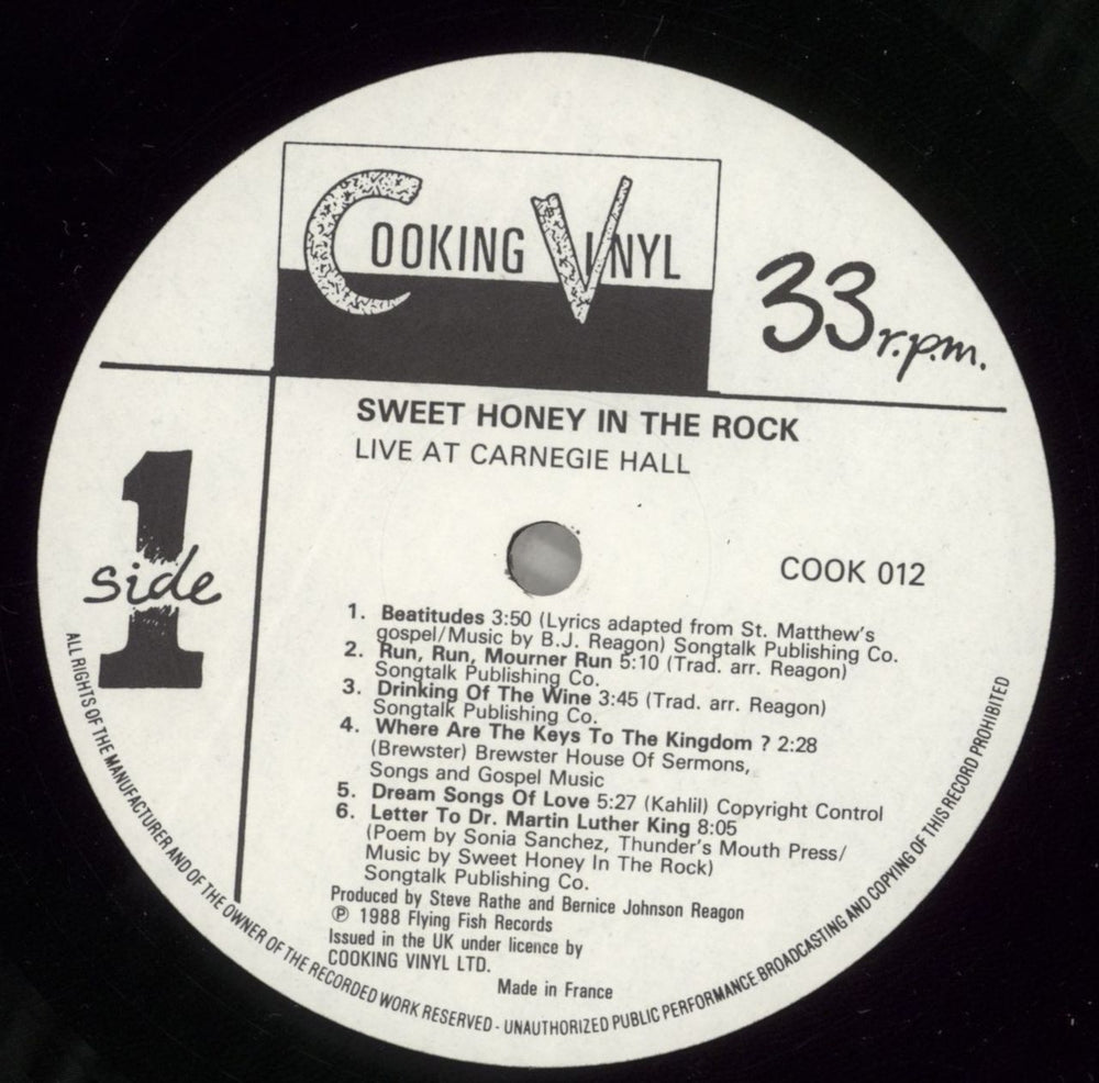 Sweet Honey In The Rock Live At Carnegie Hall UK vinyl LP album (LP record) S8HLPLI877079