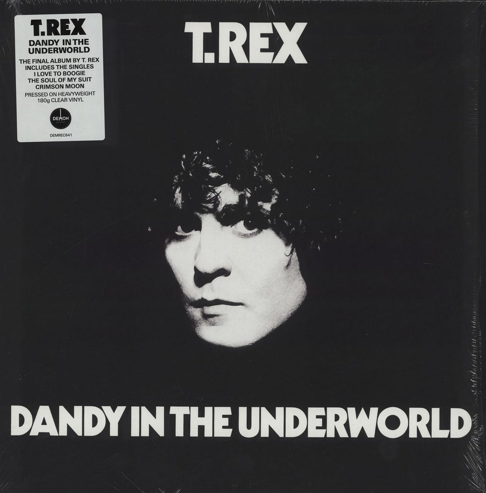 T-Rex / Tyrannosaurus Rex Dandy In The Underworld - 180gm Clear Vinyl UK vinyl LP album (LP record) DEMREC641