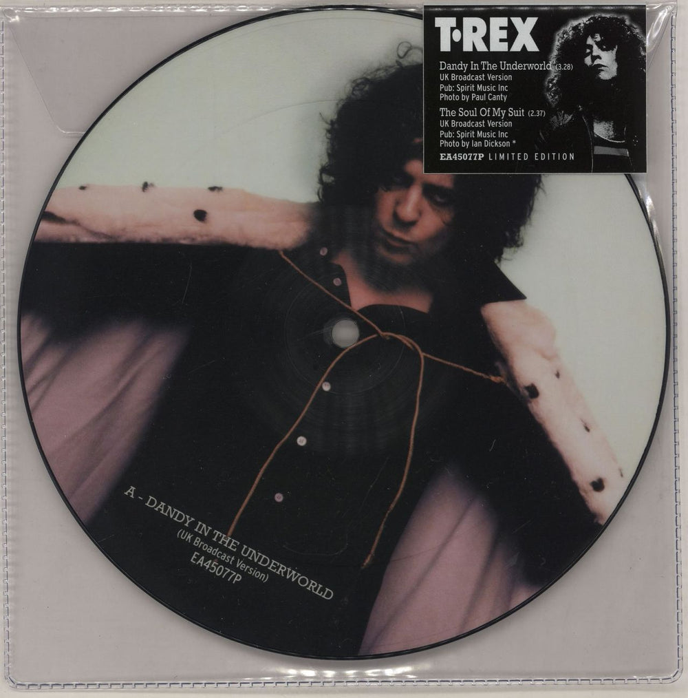 T-Rex / Tyrannosaurus Rex Dandy In The Underworld / Soul Of My Suit UK 7" vinyl picture disc (7 inch picture disc single) EA45077P