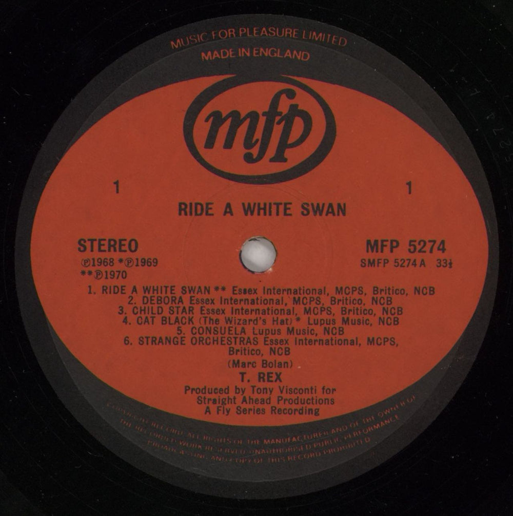 T-Rex / Tyrannosaurus Rex Ride A White Swan - Textured p/s UK vinyl LP album (LP record) REXLPRI552150
