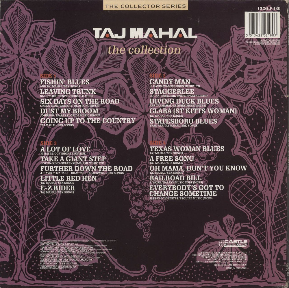 Taj Mahal The Collection UK 2-LP vinyl record set (Double LP Album) 5013428031803