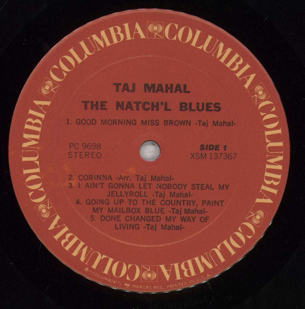 Taj Mahal The Natch'l Blues - 80's Carrollton US vinyl LP album (LP record) TAJLPTH840919