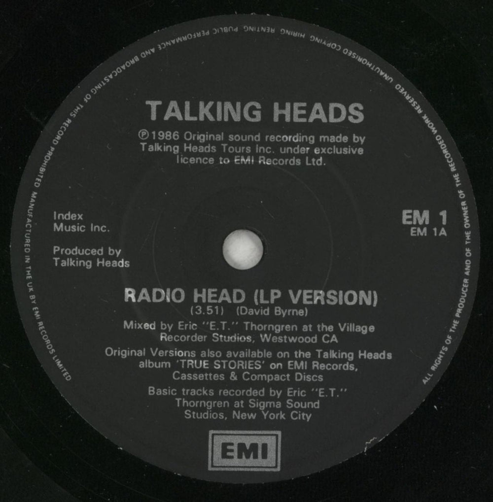 Talking Heads Radio Head UK 7" vinyl single (7 inch record / 45) TAL07RA294871