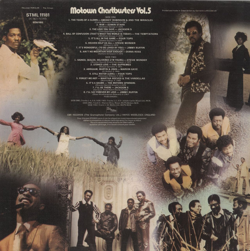 Tamla Motown Motown Chartbusters Vol. 5 - Brown Vinyl UK vinyl LP album (LP record)