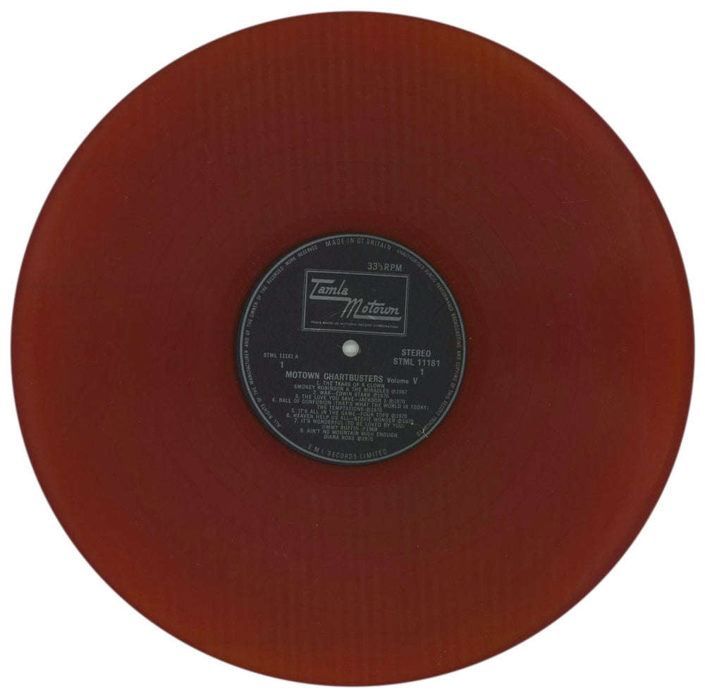 Tamla Motown Motown Chartbusters Vol. 5 - Brown Vinyl UK vinyl LP album (LP record) MTWLPMO430474