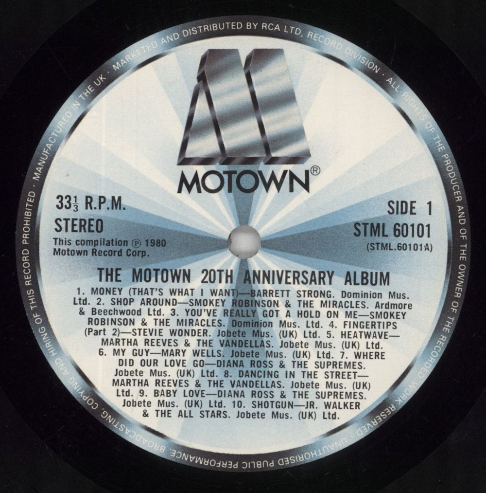 Tamla Motown The Motown 20th Anniversary Album UK 2-LP vinyl record set (Double LP Album) MTW2LTH530736