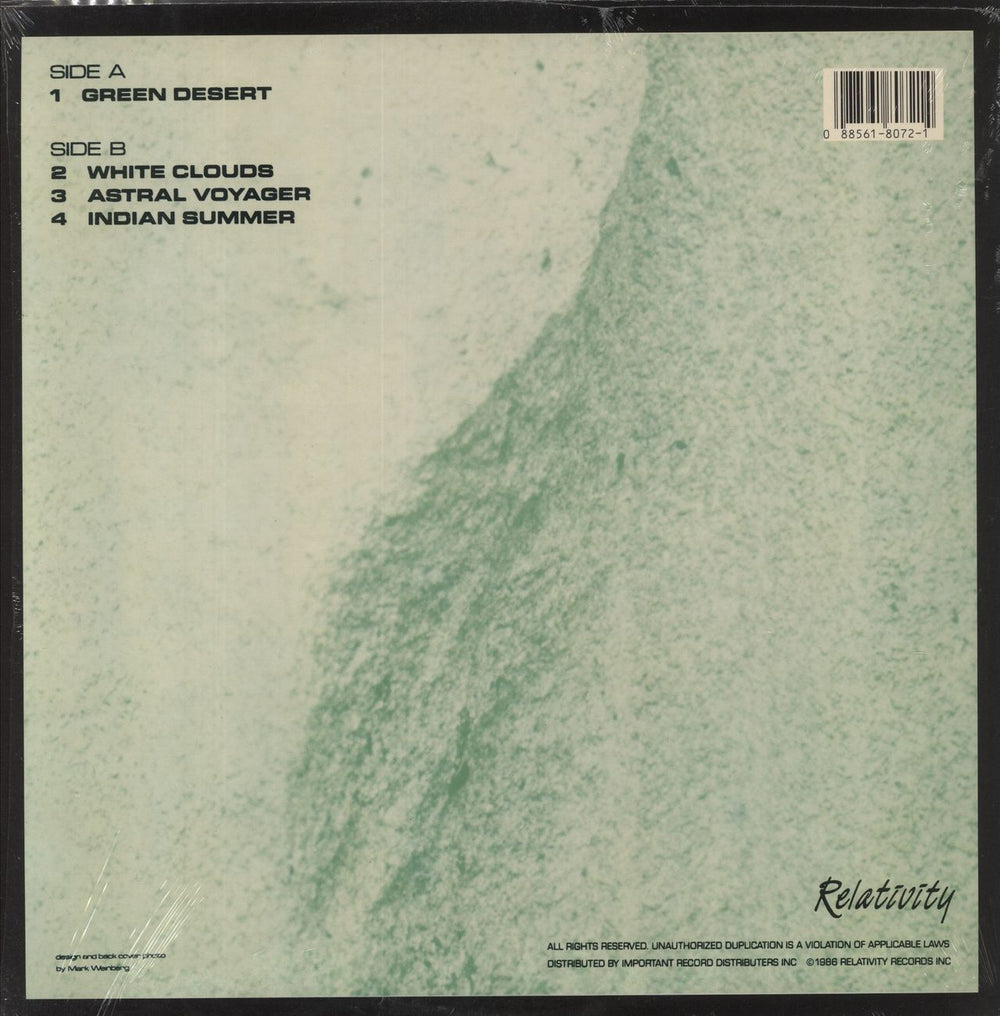 Tangerine Dream Green Desert US vinyl LP album (LP record) 088561807214