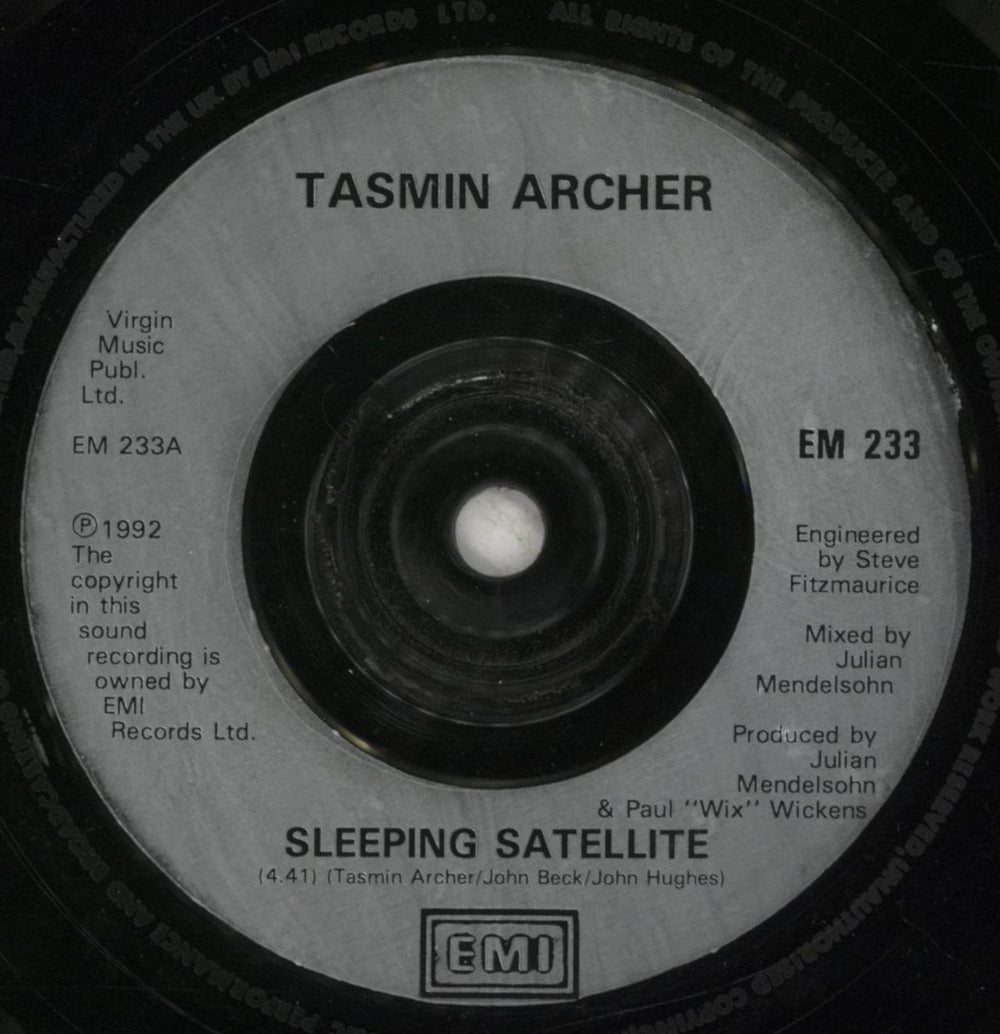 Tasmin Archer Sleeping Satellite UK 7" vinyl single (7 inch record / 45) TAS07SL592590