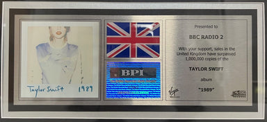 Taylor Swift 1989 - BPI Certified Platinum Award UK award disc T50AWBP838114