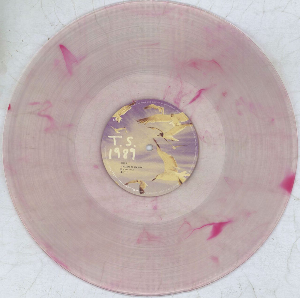 Taylor Swift 1989 - Nineteen Eighty Nine - Clear + Pink UK 2-LP vinyl record set (Double LP Album)