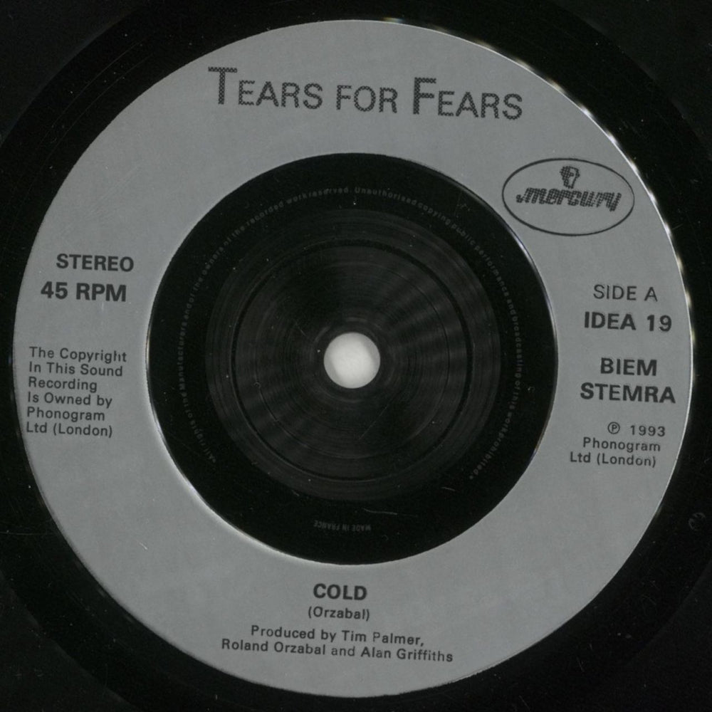 Tears For Fears Cold UK 7" vinyl single (7 inch record / 45) TFF07CO89433