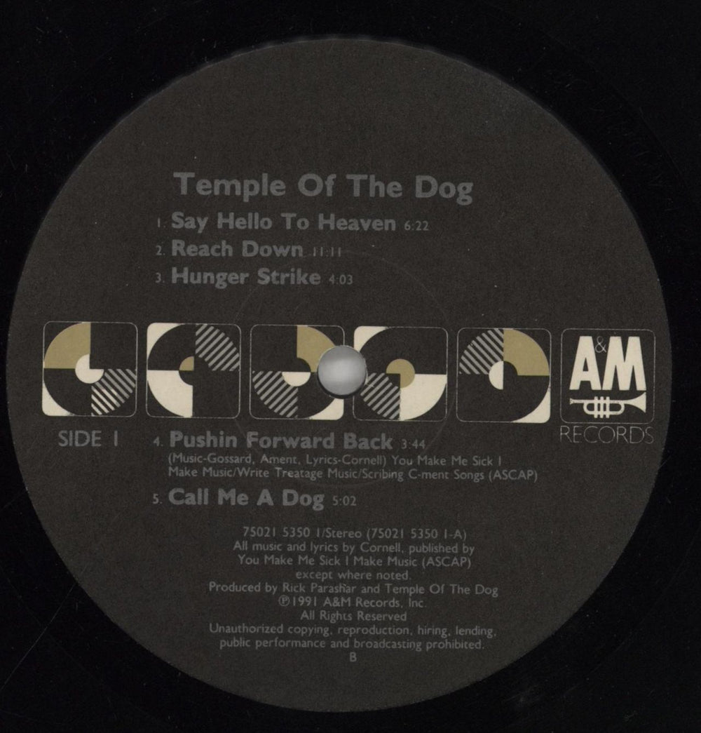 Temple of the Dog Temple Of The Dog - 1st - VG US vinyl LP album (LP record) TPLLPTE860076