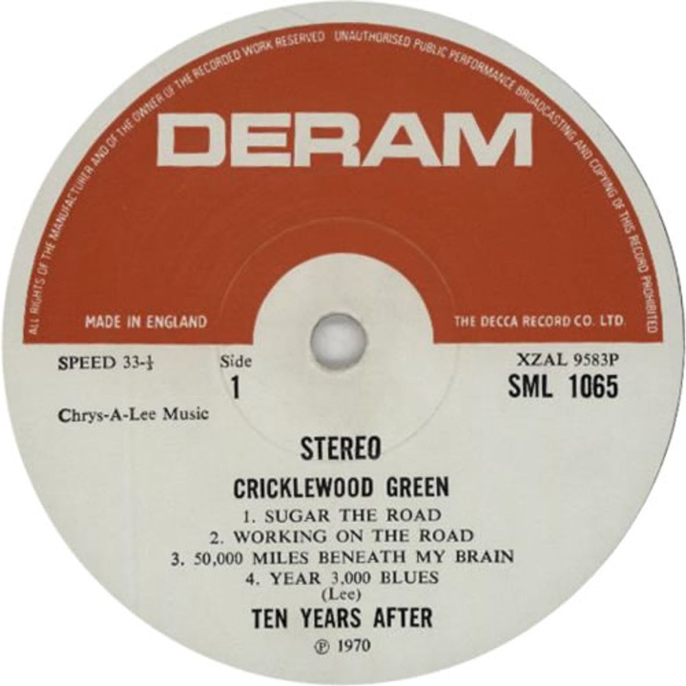 Ten Years After Cricklewood Green - 1st + Poster - EX UK vinyl LP album (LP record) TYALPCR597670