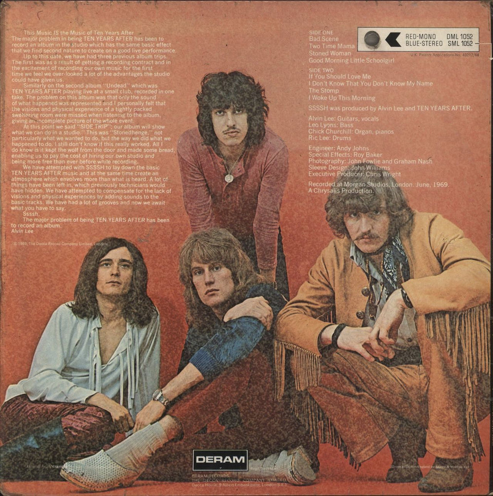 Ten Years After Ssssh! - 1st - VG UK vinyl LP album (LP record)