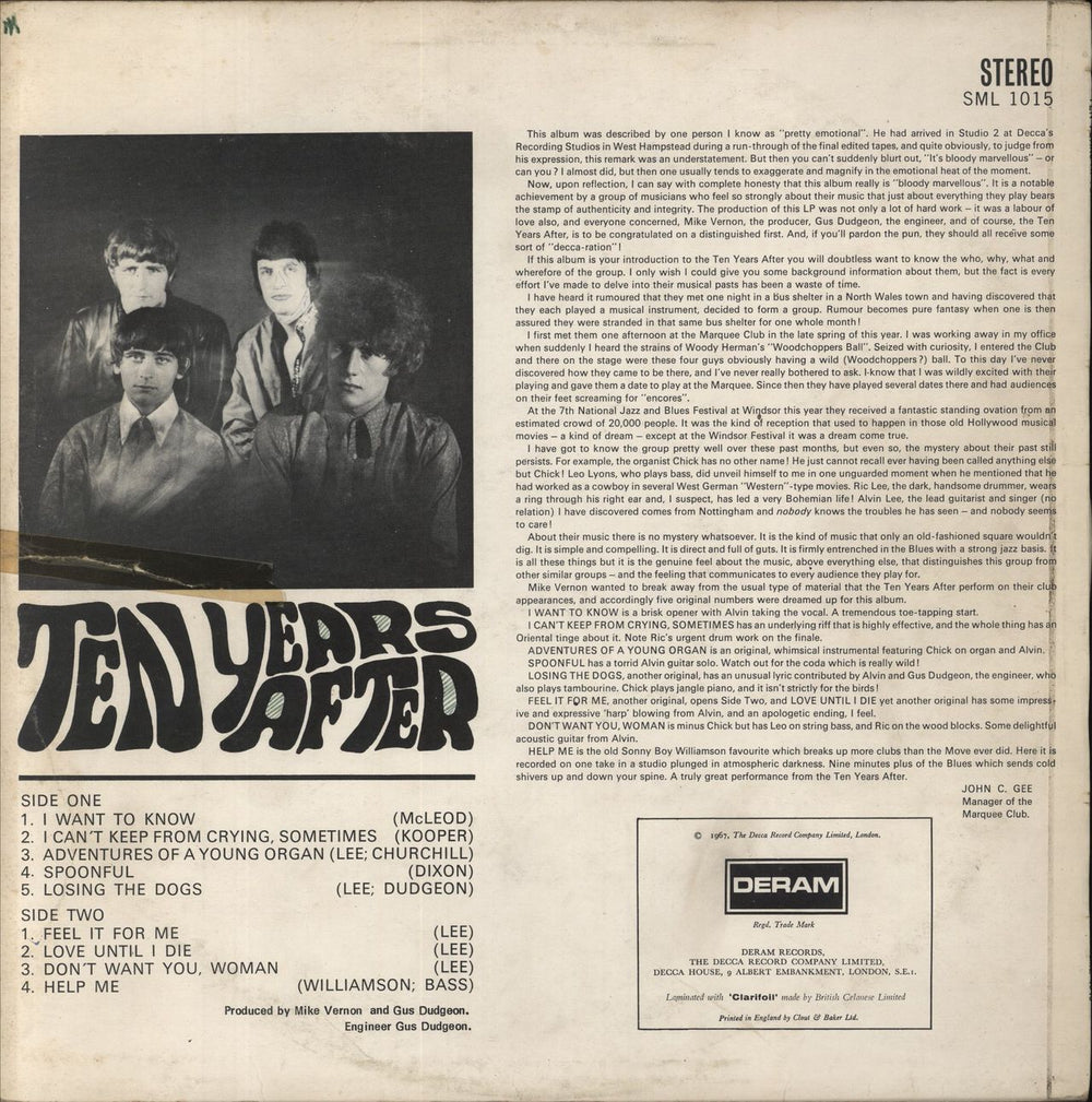 Ten Years After Ten Years After - 1st - VG - WOS UK vinyl LP album (LP record)