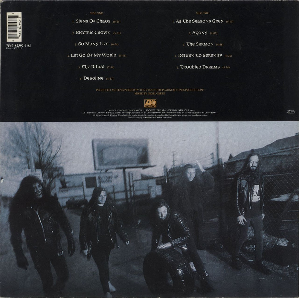 Testament The Ritual UK vinyl LP album (LP record) 075678239212