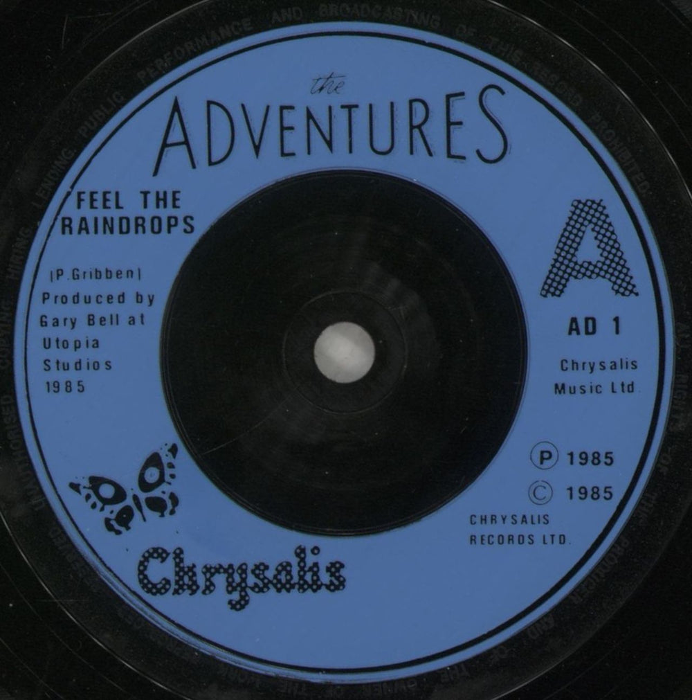 The Adventures Feel The Raindrops UK 7" vinyl single (7 inch record / 45) AVN07FE295029